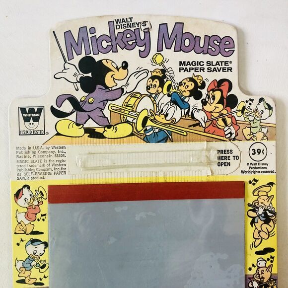 Vintage 1970s Whitman Mickey Mouse Magic Slate Toy Walt Disney Conductor Band - Picture 2 of 10